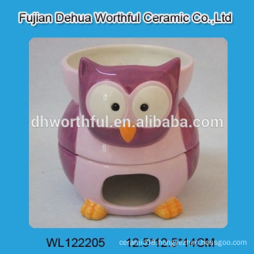 ceramic chocolate fondue set with owl design